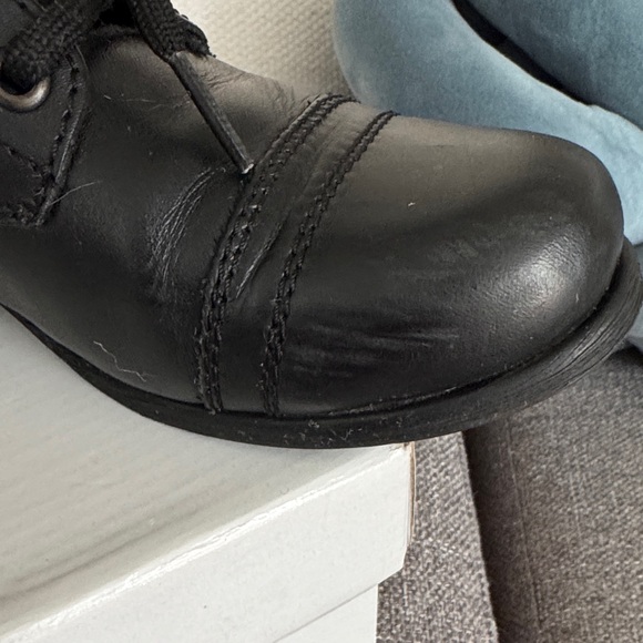 Steve Madden Black Lace-Up Combat Boots - Picture 8 of 11